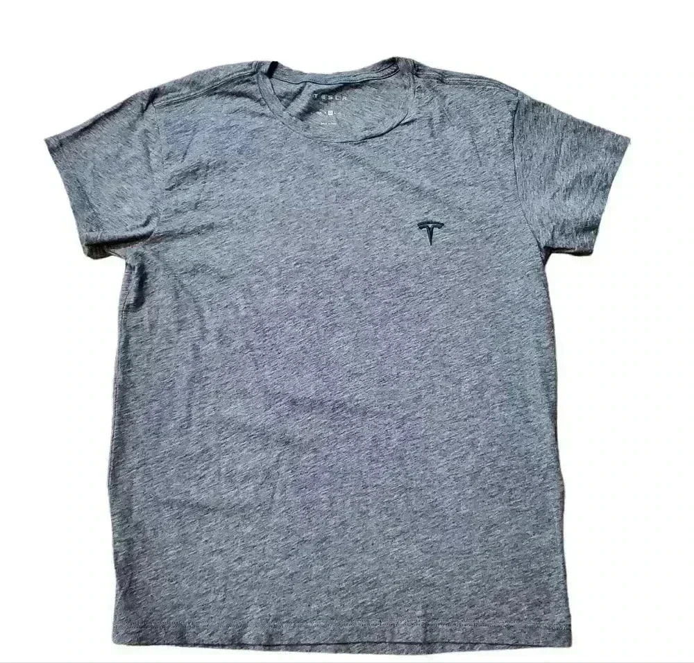 Womens Tesla Short Sleeve Shirt Gray Sz Med